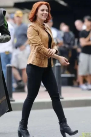 Scarlett Johansson The Avengers Movie Leather Jacket