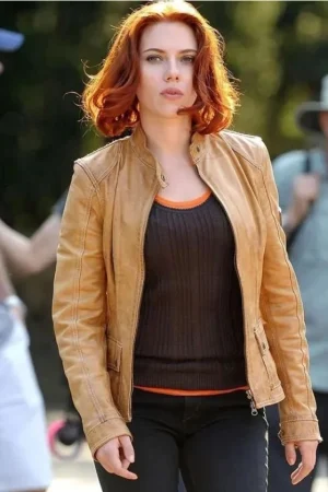 Scarlett Johansson The Avengers Movie Leather Jacket
