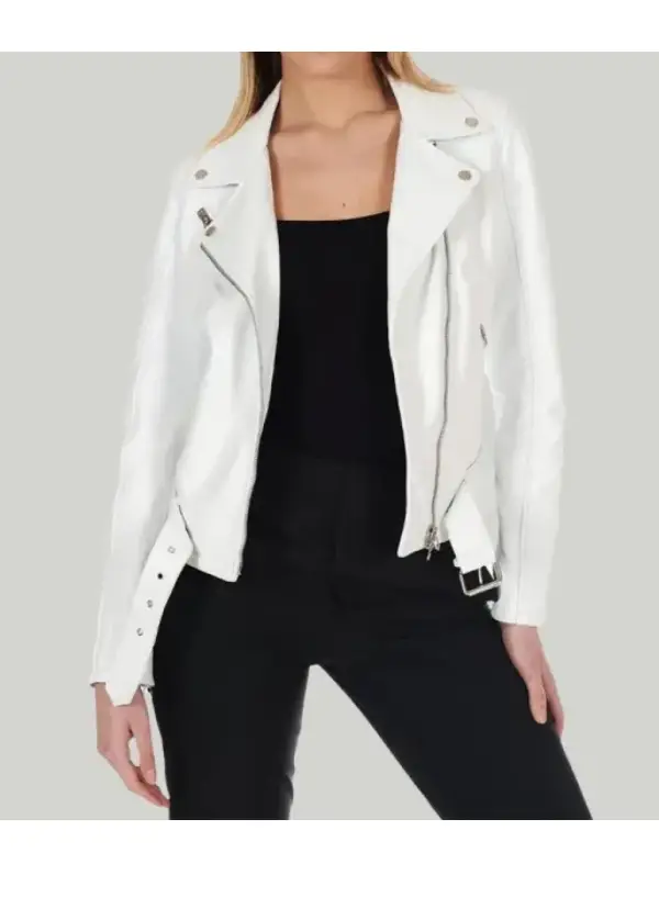 Womens White Leather Moto Jacket 2 Womens White Leather Moto Jacket