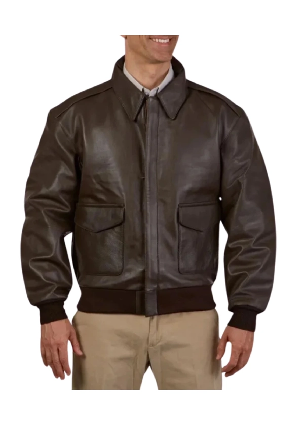 A2 Aviator Cockpit Brown Bomber Leather Jacket Mens 1 A2 Aviator Cockpit Brown Bomber Leather Jacket Mens