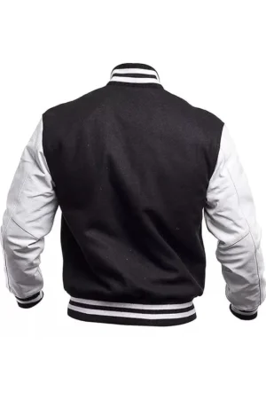 Black And White Varsity Letterman Jacket