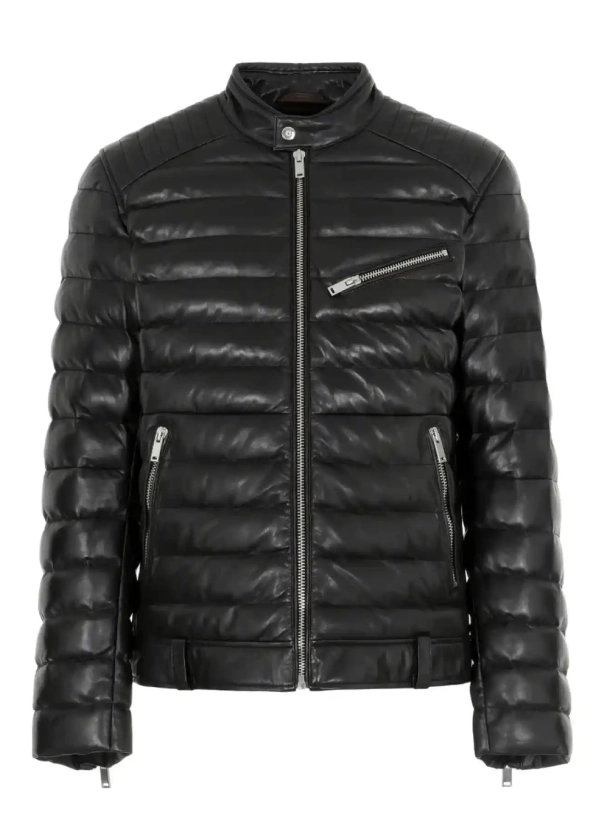 Black Leather Puffer Jacket 1 Black Leather Puffer Jacket