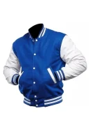 Blue And White Varsity Letterman Jacket