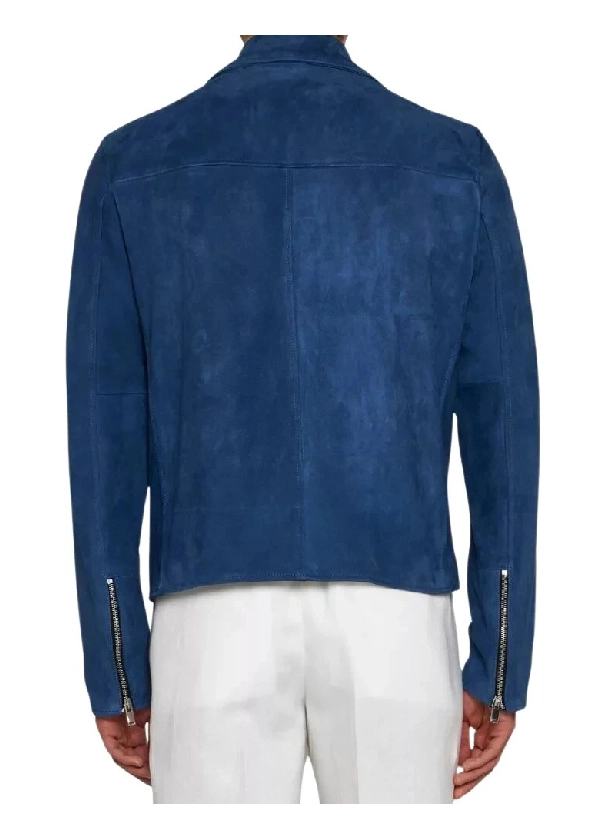 Blue Suede Leather Biker Jacket Mens 3 Blue Suede Leather Biker Jacket Mens