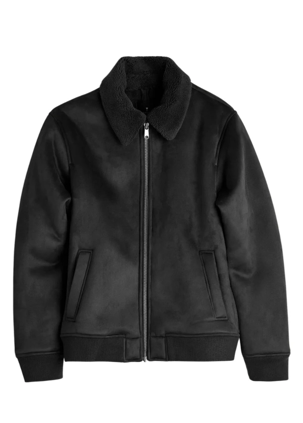 Bomber Black Suede Jacket Mens 1 Bomber Black Suede Jacket Mens