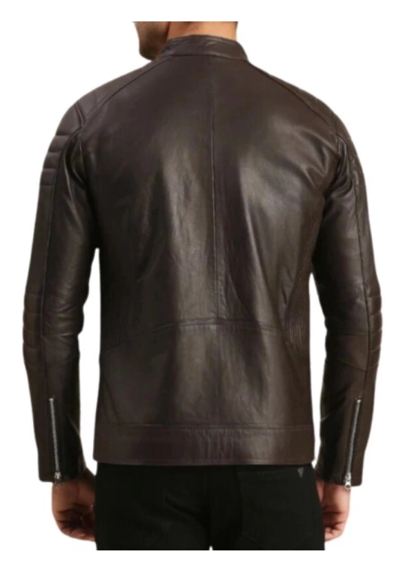 Brown Leather Cafe Racer Jacket Mens 3 Brown Leather Cafe Racer Jacket Mens