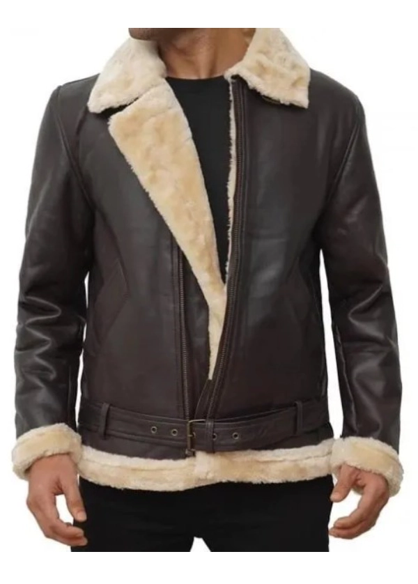 Brown Leather Shearling Jacket Mens 2 Brown Leather Shearling Jacket Mens