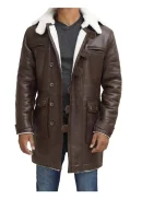 Brown Shearling Coat Mens