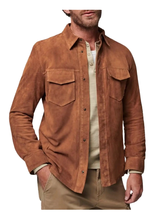 Brown Suede Shirt Jacket Mens 2 Brown Suede Shirt Jacket Mens