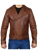 Leather Brown Motorcycle Jakcet Mens