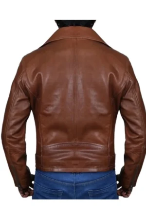 Leather Brown Motorcycle Jakcet Mens