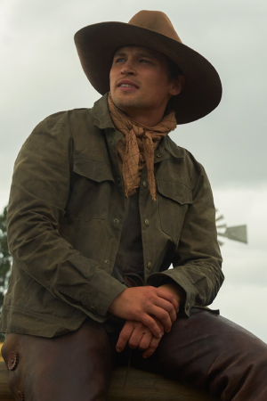 1923 TV Series Darren Mann Military Green Jacket
