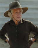 1923 TV Series Helen Mirren Floral Dark Brown Jacket