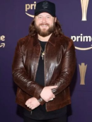 ACM Awards 2024 Nate Smith Brown Leather Jacket