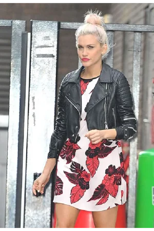 Ashley Roberts Leather Jacket #1