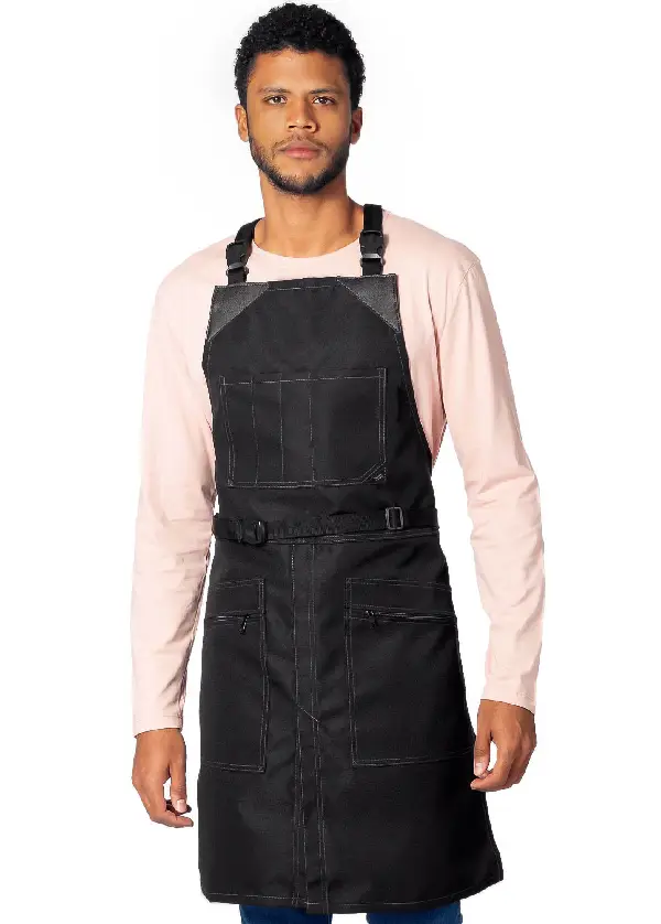 Barber Apron - Water & Chemical Proof, CrossBack, Zip Pocket, Buckle Closure - Hairstylist, Colorist 1 Barber Apron - Water & Chemical
