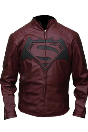 Batman Vs Superman Logo Black Leather Jacket