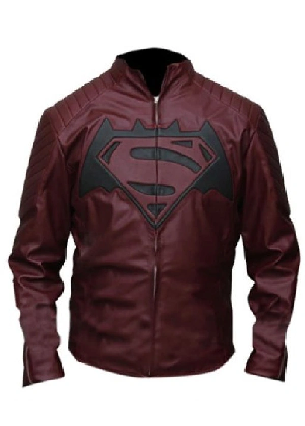 Batman Vs Superman Logo Black Leather Jacket 2 Batman Vs Superman1