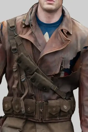 Captain America Brown Leather Jacket