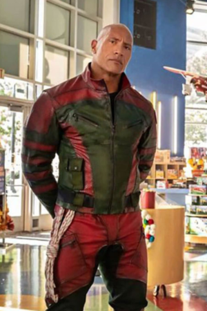 Dwayne Johnson Red One Leather Jacket