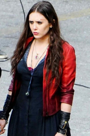Elizabeth Olsen Avengers Age of Ultron Leather Jacket