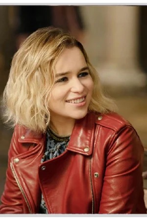 Emilia Clarke Last Christmas Leather Jacket