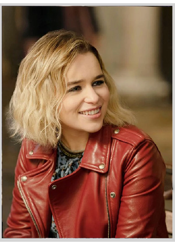Emilia Clarke Last Christmas Leather Jacket 2 Emilia Clarke Last Christmas Leather Jacket-2