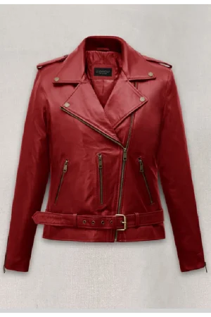 Emilia Clarke Last Christmas Leather Jacket