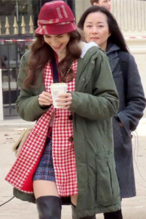 Emily Cooper Emily In Paris Green Hooded Coat