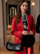 Emily Cooper Red Leather Coat Emily In Paris