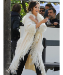 Emily In Paris Ashley Park Fur Collar White Coat