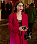 Emily In Paris Lily Collins Red Trench Coat