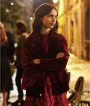 Emily In Paris Lily Collins Velvet Jacket