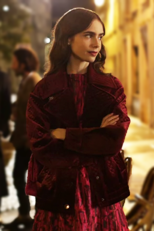 Emily In Paris Lily Collins Velvet Jacket