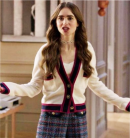 Emily In Paris S02 Emily Cooper White Cardigan