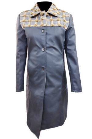 Emily In Paris S02 Lily Collins Silver Trench Coat