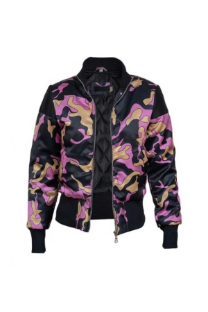 Emily In Paris S03 Emily Cooper Metallic Bomber Jacket