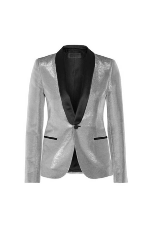 Emily In Paris S03 Lily Collins Metallic Blazer
