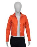 Emily In Paris S03 Lily Collins Orange Cropped Jacket