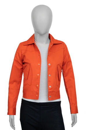 Emily In Paris S03 Lily Collins Orange Cropped Jacket