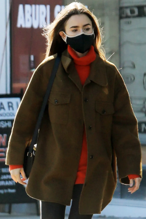 Emily In Paris Season 02 Emily Cooper Brown Wool Jacket