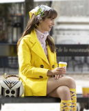 Emily In Paris Season 3 Lily Collins Yellow Coat