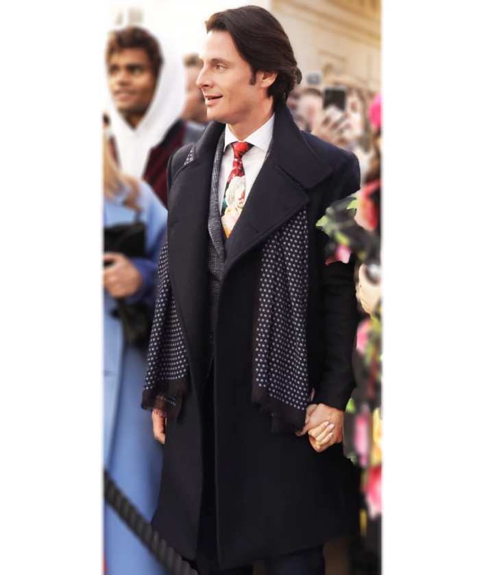 Emily In Paris William Abadie Black Trench Coat 1 Emily In Paris William Abadie Black Trench Coat