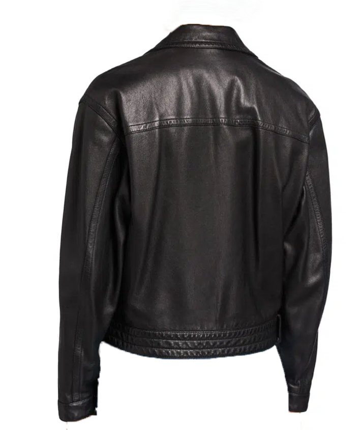Emily in Paris S02 Camille Black Leather Jacket 1 Emily in Paris S02 Camille Black Leather Jacket