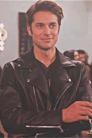 Emily in Paris S02 Gabriel Black Leather Jacket