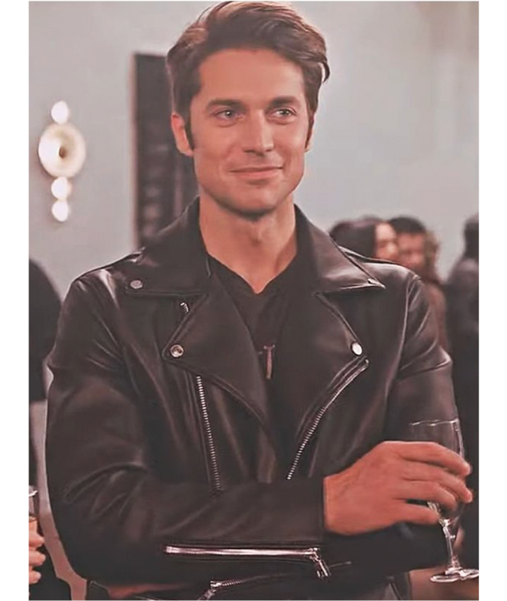 Emily in Paris S02 Gabriel Black Leather Jacket 1 Emily in Paris S02 Gabriel Black Leather Jacket
