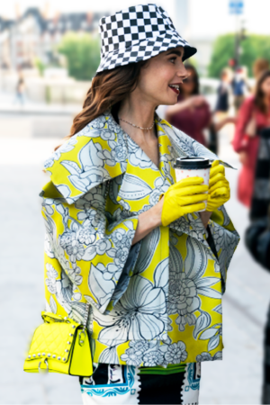 Emily in Paris S02 Lily Collins Printed Jacket