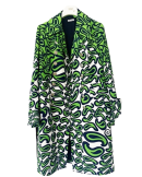 Emily in Paris S03 Lily Collins Green Printed Coat