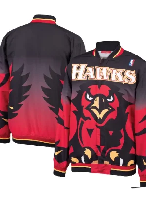 Get the Men's Hawks Black Warm-Up Jacket now at NBA Store. Authentic, stylish, and perfect for any fan!