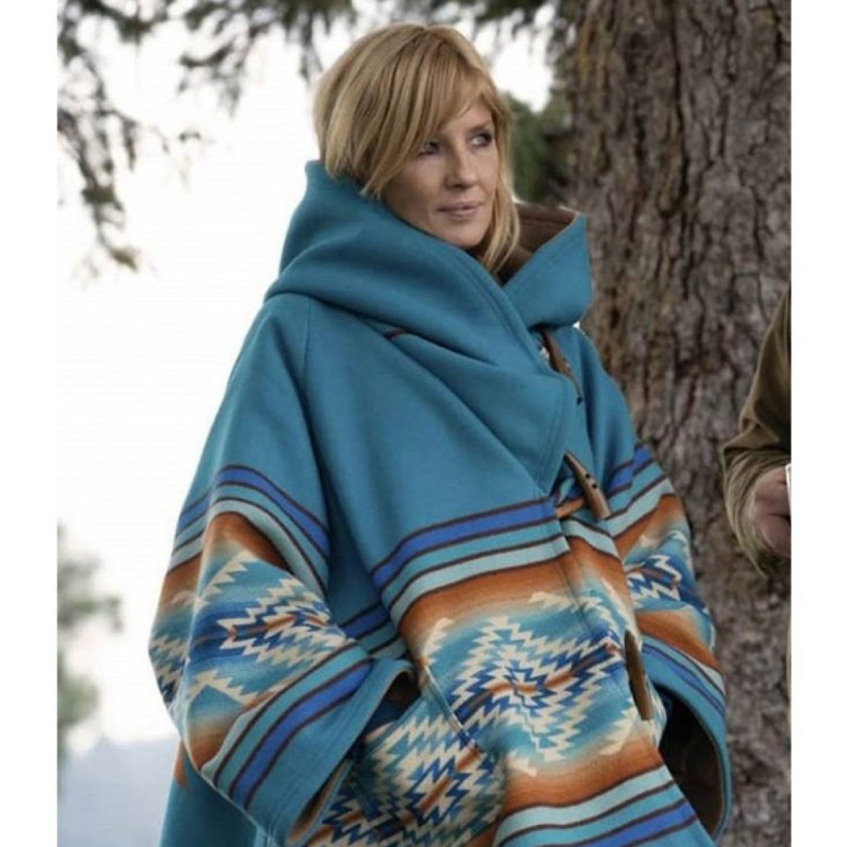 Kelly Reilly Yellowstone Beth Dutton Blue Coat 1 Kelly Reilly Yellowstone Beth Dutton Blue Coat